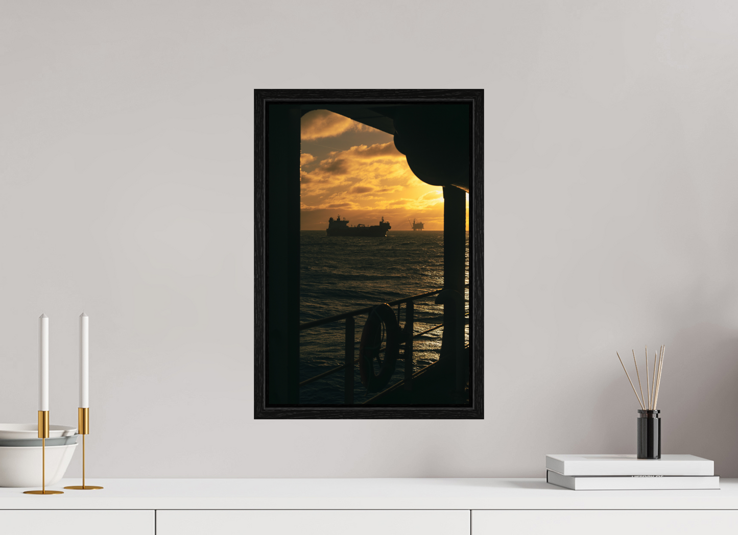30 x 45 cm, Framed Gallery Print Golden Transit